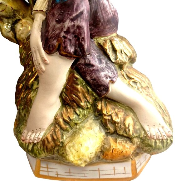 Antique Vtg Italian Girl Boy Victorian Peasant Children Capodimonte BENACCHIO 2 - Picture 9 of 16